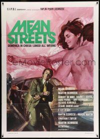 7c659 MEAN STREETS Italian 1p '75 Robert De Niro, Scorsese, completely different art by Ciriello!