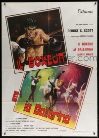 7c663 MOVIE MOVIE Italian 1p '79 completely different art of boxer in ring & would-be showgirl!