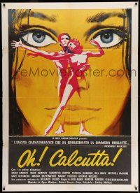 7c674 OH CALCUTTA Italian 1p '72 Jacques Levy directed sex musical, cool different art!