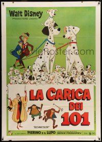 7c676 ONE HUNDRED & ONE DALMATIANS Italian 1p R70s Walt Disney classic dog cartoon!