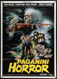 7c678 PAGANINI HORROR Italian 1p '89 wild Sciotti art of zombie with violin & bloody sheet music!