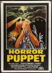 7c701 TOURIST TRAP Italian 1p '79 Charles Band, completely different sexy art, Horror Puppet!