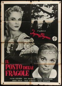 7c712 WILD STRAWBERRIES Italian 1p '59 Ingmar Bergman's Smultronstallet, Bibi Andersson, different!