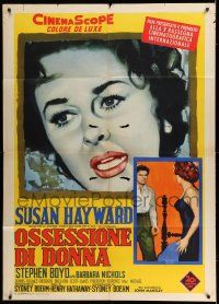 7c713 WOMAN OBSESSED Italian 1p '59 Best Actress Academy Award Winner Susan Hayward, Stephen Boyd