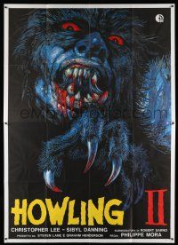 7c453 HOWLING II Italian 2p 1989 cool and different Josh Kirby werewolf monster art!