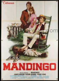 7c471 MANDINGO Italian 2p '75 different Ciriello art of racist James Mason, Susan George & King