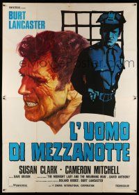 7c474 MIDNIGHT MAN Italian 2p '74 different Piero Ermanno Iaia art of cop Burt Lancaster!