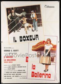 7c480 MOVIE MOVIE Italian 2p '79 completely different art of boxer in ring & would-be showgirl!