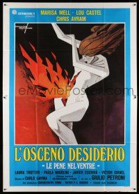 7c484 OBSCENE DESIRE Italian 2p '78 Giulio Petroni's La Profezia, wild Enrico De Seta art!