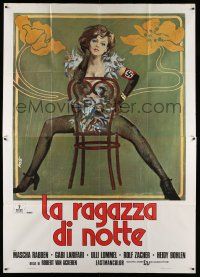 7c506 SENSUOUS THREE Italian 2p '75 different Avelli art of near-naked stripper with Nazi armband!