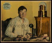 7c072 WOLF OF WALL STREET jumbo LC '29 George Bancroft at desk with ticker tape & telephone!
