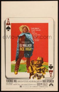 7c075 ACE HIGH WC '69 Eli Wallach, Terence Hill, spaghetti western, cool ace of spades design!