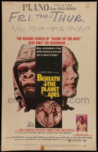 7c104 BENEATH THE PLANET OF THE APES WC '70 sci-fi sequel, what lies beneath may be the end!