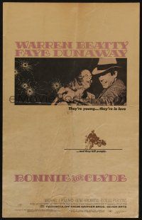7c115 BONNIE & CLYDE WC '67 Arthur Penn, notorious crime duo Warren Beatty & Faye Dunaway!