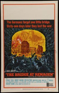 7c122 BRIDGE AT REMAGEN WC '69 George Segal, the Germans forgot 1 little bridge!