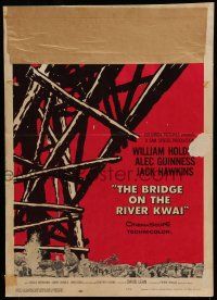 7c123 BRIDGE ON THE RIVER KWAI WC '58 William Holden, Alec Guinness, David Lean classic!