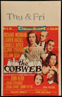 7c135 COBWEB WC '55 Richard Widmark, Lauren Bacall, Charles Boyer, Gloria Grahame, Lillian Gish