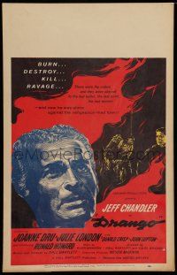 7c161 DRANGO WC '57 art of Jeff Chandler, a man against a town gone mad with lust!