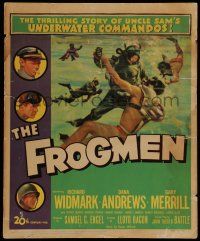 7c182 FROGMEN WC '51 the thrilling story of Uncle Sam's underwater scuba diver commandos!