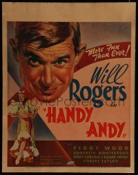 7c200 HANDY ANDY WC '34 huge c/u of Will Rogers, more fun than ever + sexy Conchita Montenegro!