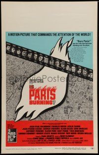 7c227 IS PARIS BURNING WC '66 Rene Clement's Paris brule-t-il, World War II all-star cast!