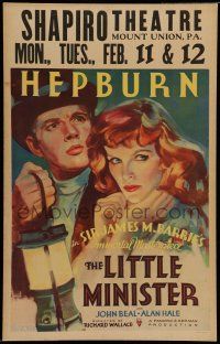 7c244 LITTLE MINISTER WC '34 art of beautiful young Katharine Hepburn, from James M. Barrie novel!