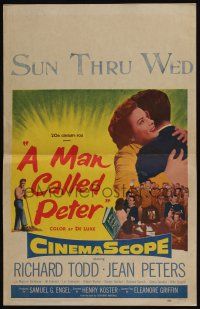 7c253 MAN CALLED PETER WC '55 Richard Todd & Jean Peters make your heart sing with joy!
