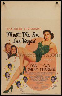7c262 MEET ME IN LAS VEGAS WC '56 full-length showgirl Cyd Charisse in skimpy outfit!