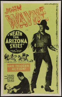 7c281 NEATH THE ARIZONA SKIES Benton REPRO WC '90s great full-length image of young John Wayne!