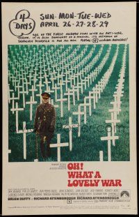 7c287 OH WHAT A LOVELY WAR WC '69 Richard Attenborough WWI musical, officer in graveyard!