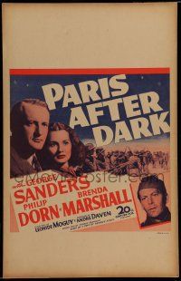 7c291 PARIS AFTER DARK WC '43 George Sanders, Brenda Marshall & Philip Dorn in WWII France!