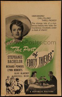 7c299 PORT OF 40 THIEVES WC '44 mysterious beauty Stephanie Bachelor hides her murderous misdeeds!