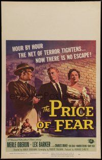 7c301 PRICE OF FEAR WC '56 the net of terror tightens on Merle Oberon, now there's no escape!