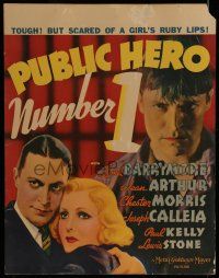 7c305 PUBLIC HERO NUMBER 1 WC '35 FBI man Chester Morris after convict, but in love w/ his sister!