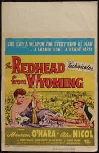 7c314 REDHEAD FROM WYOMING WC '53 sexy Maureen O'Hara had a weapon for every kind of man!