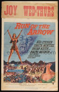 7c323 RUN OF THE ARROW WC '57 Sam Fuller, Rod Steiger waged a one-man war against the Yankees!