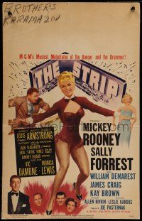 7c351 STRIP WC '51 Mickey Rooney playing drums, sexy dancer Sally Forrest, Vic Damone