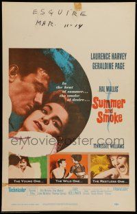7c355 SUMMER & SMOKE WC '61 close up of Laurence Harvey & Geraldine Page!