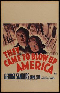 7c368 THEY CAME TO BLOW UP AMERICA WC '43 George Sanders, Anna Sten, World War II Home Front!