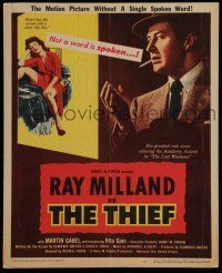 7c369 THIEF WC '52 Ray Milland & Rita Gam filmed entirely without any dialogue!
