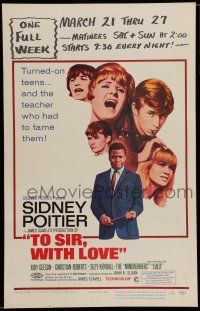 7c377 TO SIR, WITH LOVE WC '67 Sidney Poitier, Lulu, directed by James Clavell!