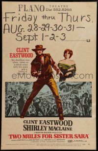 7c391 TWO MULES FOR SISTER SARA WC '70 art of gunslinger Clint Eastwood & Shirley MacLaine!