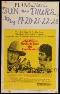 7c392 UNDEFEATED WC '69 John Wayne & Rock Hudson rode where no one else dared!