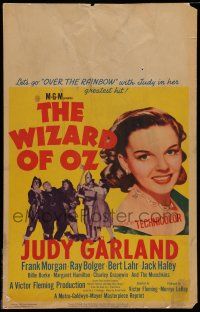 7c414 WIZARD OF OZ WC R55 cool different image of smiling older Judy Garland & with her co-stars!