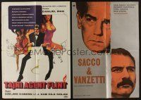 7d047 LOT OF 50 FOLDED YUGOSLAVIAN POSTERS '50s-80s different images from a variety of movies!