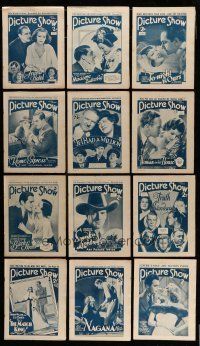 7d083 LOT OF 28 PICTURE SHOW 1933 ENGLISH MAGAZINES '33 filled with movie images & information!