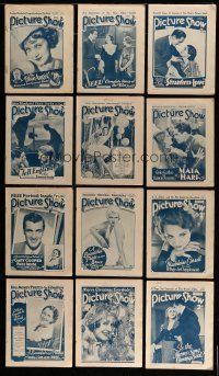 7d084 LOT OF 19 PICTURE SHOW 1931-32 ENGLISH MAGAZINES '31-32 filled with images & information!