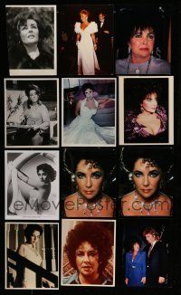 7d109 LOT OF 91 ELIZABETH TAYLOR COLOR AND BLACK & WHITE REPRO PHOTOS '80s wonderful images!