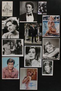7d123 LOT OF 15 COLOR AND BLACK & WHITE SIGNED 8x10 REPRO STILLS '80s-90s from a variety of stars!