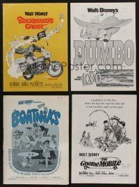 7d161 LOT OF 6 UNCUT DISNEY PRESSBOOKS '70s Dumbo, Boatniks, Blackbeard's Ghost, Castaways & more!